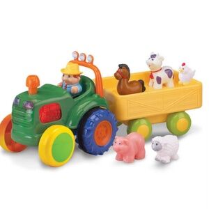 Kidoozie Funtime Tractor- Farm Playset w/ Tractor, Figure and Farm Animals EUC